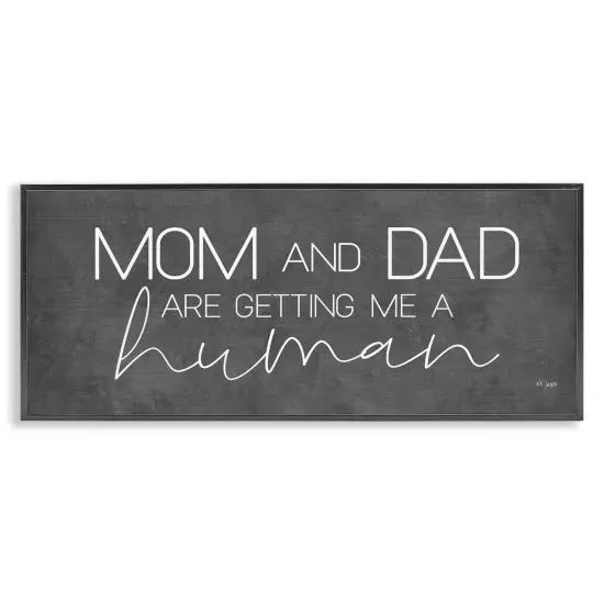 Stupell Industries Getting Me A Human Framed Giclee Wall Art Design by Jaxn Blvd. {1}