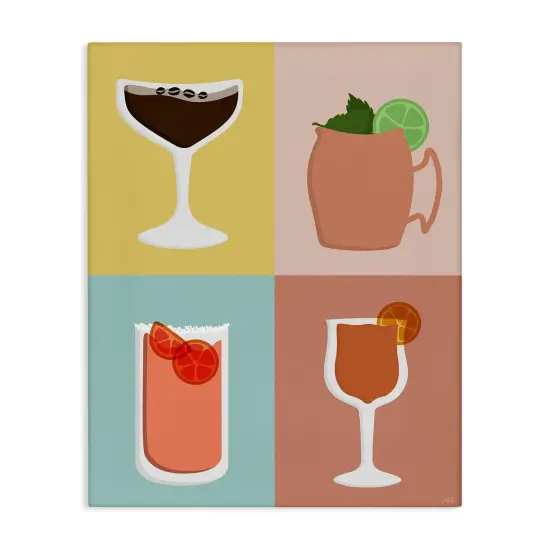Stupell Industries Mixed Cocktail Drinks Canvas Wall Art Design by Natalie Carpentieri {1}