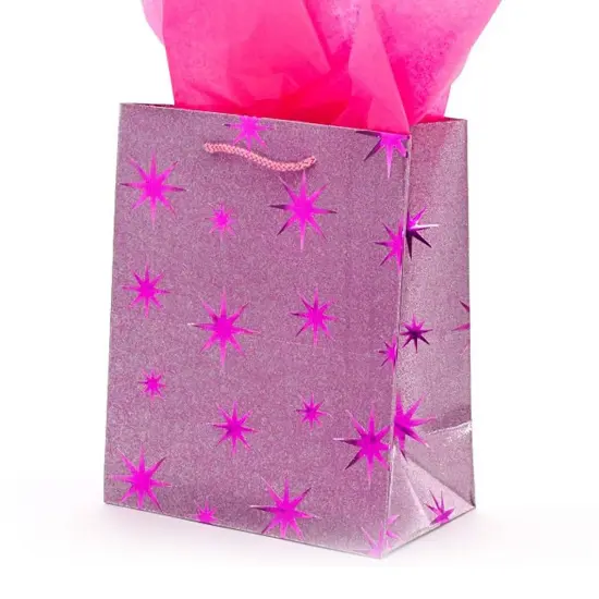 Chic Metallic Star Tote 7.88" x 4.5" x 9.75" {4}