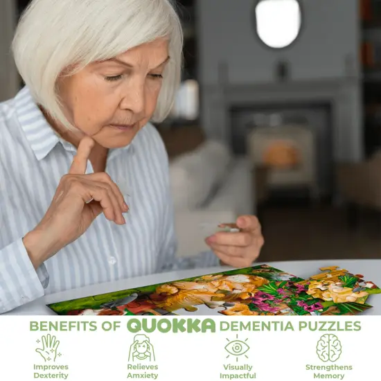 QUOKKA 13 Piece Dementia Activities for Adults - 3 Set Dementia Puzzles for Elderly - Large Piece Gifts Products for Seniors - Alzheimers Jigsaw Puzzle Games for Adults with Birds and Cats {5}