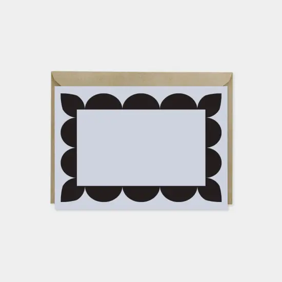 Big Scallop Border Note Cards V {1}