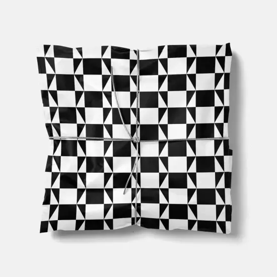 Black & White Geo Shape Gift Wrap IX {1}