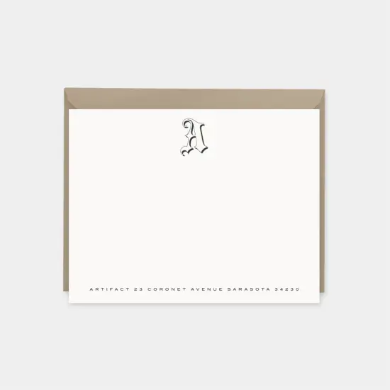 Creative Monogram Note Cards III {1}