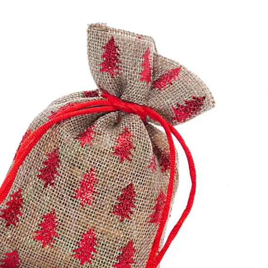 Metallic Tree Fabric Bags 4&rdquo; x 6&rdquo; for Holiday Gifts {3}