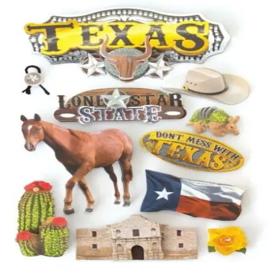 Paper House Texas Dimensional Stickers {1}
