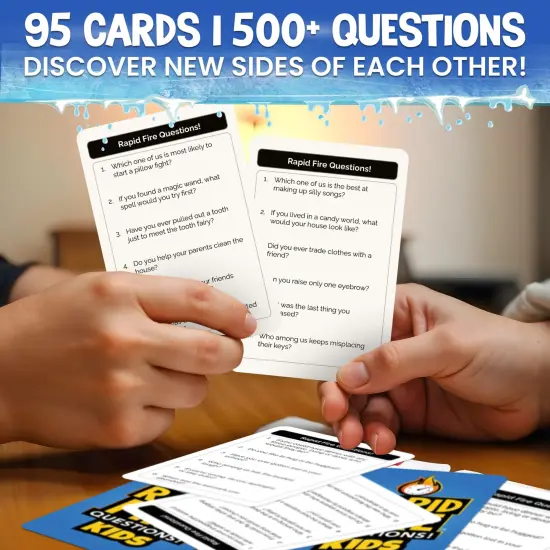 Rapid Fire Conversation Cards Game for Kids I 95 Cards {2}