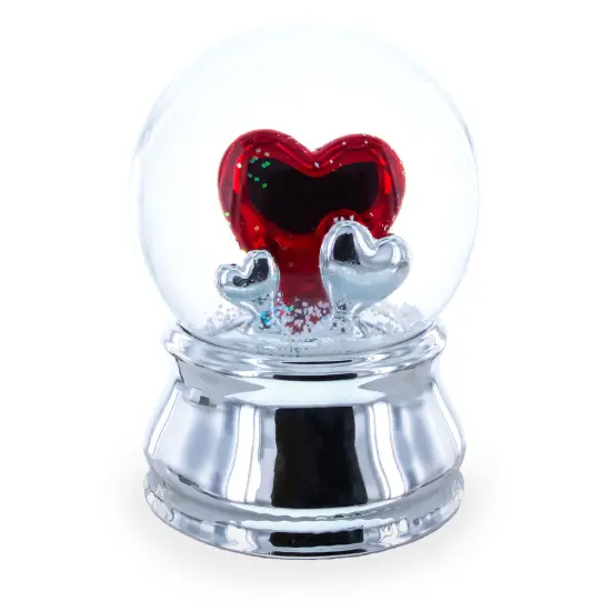 Romantic Red Heart in Love Glass Musical Water Snow Globe {1}
