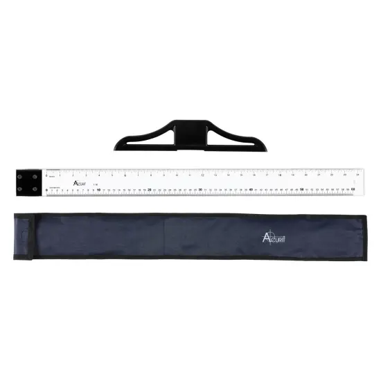 Acurit Detachable T-Square with Clear Acrylic Blade, Precise 90&deg; Angle, Dual Inking Edges, Inch/Centimeter Markings, Beveled Edges, T Square Ruler with Protective Cloth Carrying Case {7}