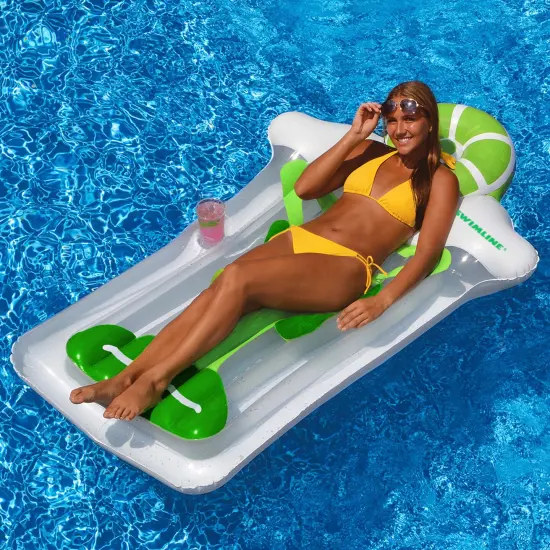 Swim Central Inflatable Margarita Swimming Pool Float - 74" - Green and White {3}