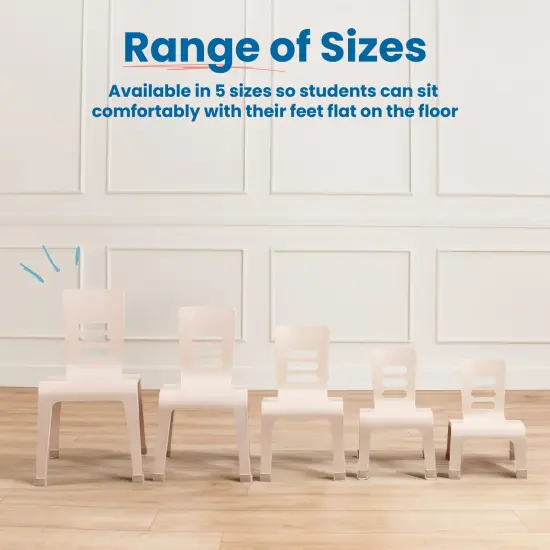 Bentwood Chair, 8in Seat Height, Stackable Seats, 2-Pack White Wash {5}