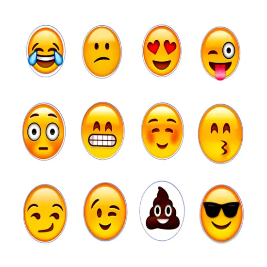 Emoji Faces Edible Cake Topper {1}