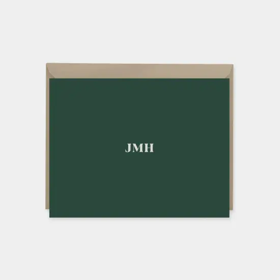 Monogram Note Cards, Classic Colorful {1}