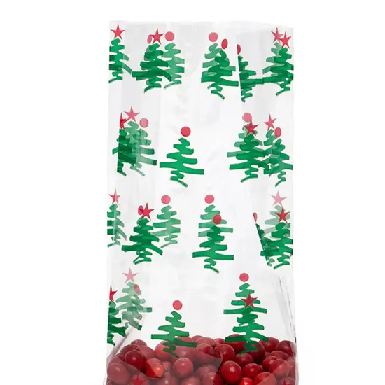 Holiday Patterned Cello Treat Bags 4&rdquo; x 2.5&rdquo; x 9.5&rdquo; {5}