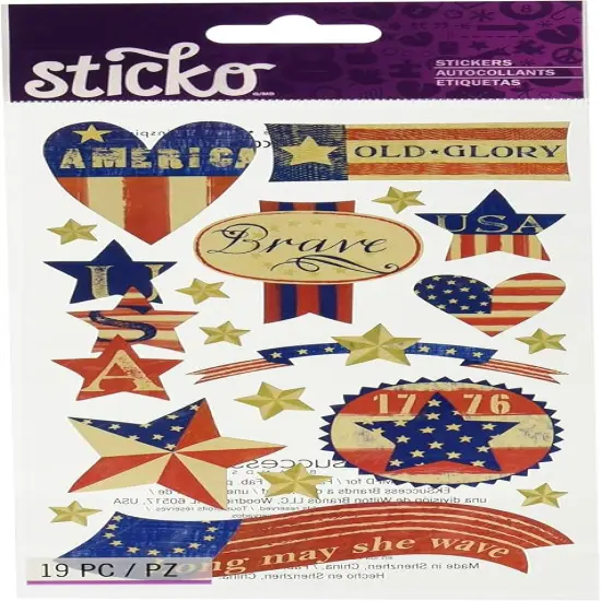 Sticko Stars & Stripes Flat Stickers {1}