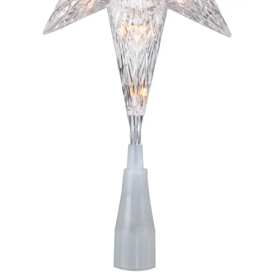 Northlight 11" Lighted 8 Point Bethlehem Star Christmas Tree Topper - Clear Lights , Green Wire {7}