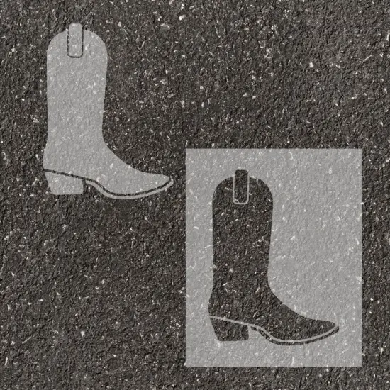 Cowboy Boot Parking Space Stencil | High School Senior Parking Spot Stencil | Reusable Stencil | Stencil Ease | {2}