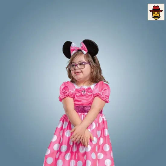 Disney Minnie Mouse Adaptive Pink Costume with Headband {2}