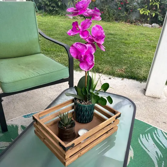 Rustic Small Wooden Crate, Gift Basket, Decorative Tray, Storage Organizer, Farmhouse Style Decor, Wood Storage Crates Container, Decorative Display Trays For Home D&eacute;cor {2}