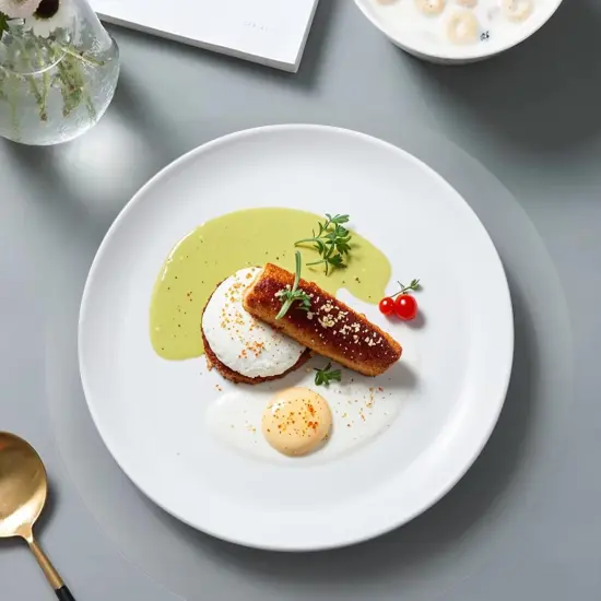 50 Pieces Clear Plastic Placemats Transparent Disposable Round Table Mats {4}