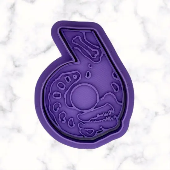 Dinosaur Number 6 Cookie Cutter and Stamp {3}