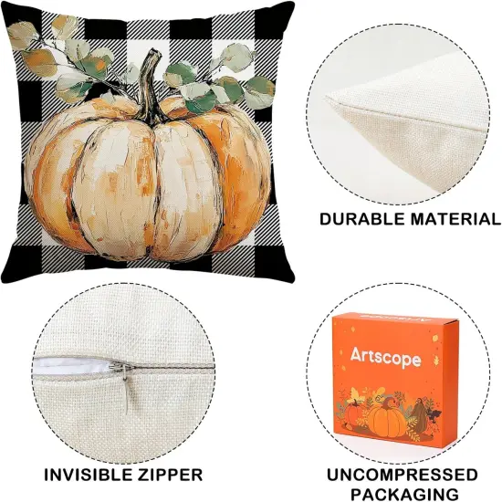 Fall Decorative Throw Pillow Covers {3}