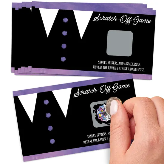 Big Dot of Happiness Goth Girl Party Game Scratch Off Cards, Fun Activity for Kids, Halloween or Gothic Birthday Party Game for Girls - 22 Count {1}