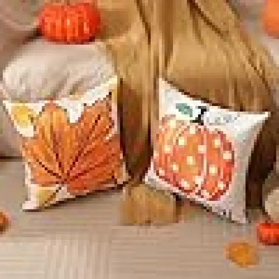 Double-Sided Print Fall Pillow Covers {6}