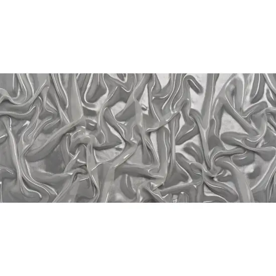 1 Yard Silver on White Liquid Sheen Chiffon Sheer 60" Width Fabric for Blouses, Dresses & Overlays {3}
