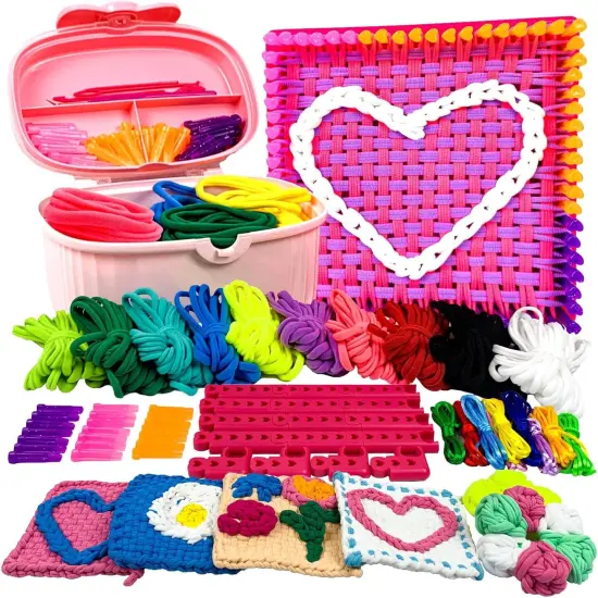 Weaving Loom Kit, Potholder Loom Craft Kit with 500 Pcs/10 Colors {1}