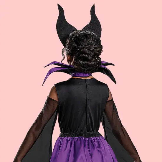 Kids Evil Queen Costume Large Purple Gold Apple Dress Disney {5}