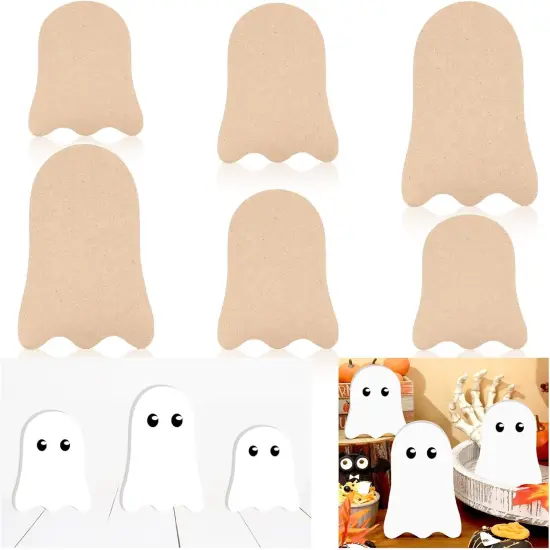 6Pcs Halloween Wooden {1}