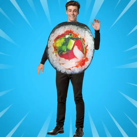 Get Real Sushi Roll Adult Costume Funny Food Tunic Photo Print Halloween Party Outfit {2}