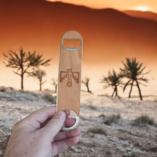 Wooden Bottle Opener - Thunderbird Native American {2}