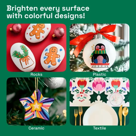 ARTISTRO Dual Tip Acrylic Paint Markers - Easy for All Ages & Levels Acrylic Paint Pens for Fabric, Rocks, Paper, Wood, Canvas, Glass, DIY (Dual Tip Brush + Fine, 24) {5}