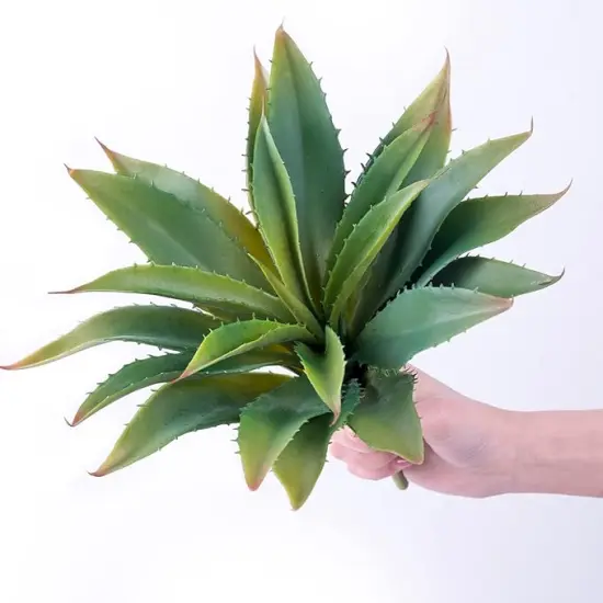 Succulents Plants Artificial Aloe Plant, 12.5Inch Large Faux Succulents Unpotted, Premium Crafting DIY Greenery Decor for Indoor & Outdoor(Green) {1}