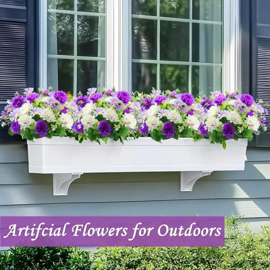 48 Heads Artificial Flowers for Outdoors {5}