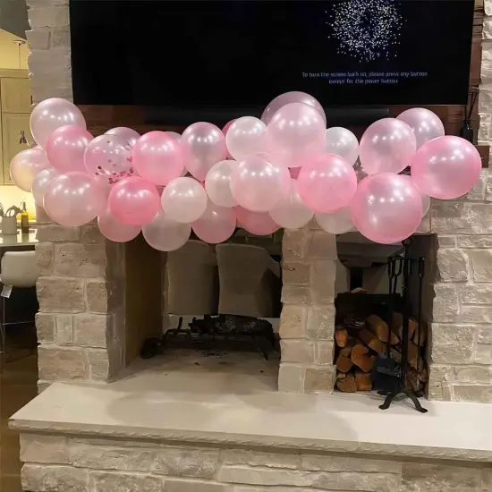 60 Pcs Light Pink Latex Balloons {4}