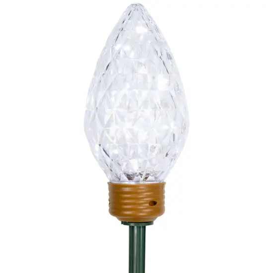 Northlight LED Lighted C9 Style Christmas Pathway Lawn Stakes - 8'- Clear - 5ct {7}