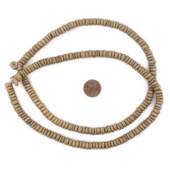 The Bead Chest Brown Disk Coconut Shell Beads (8mm) {2}