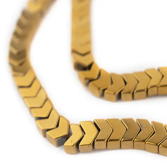 The Bead Chest Brass Flat Interlocking Snake Beads (6mm) {1}