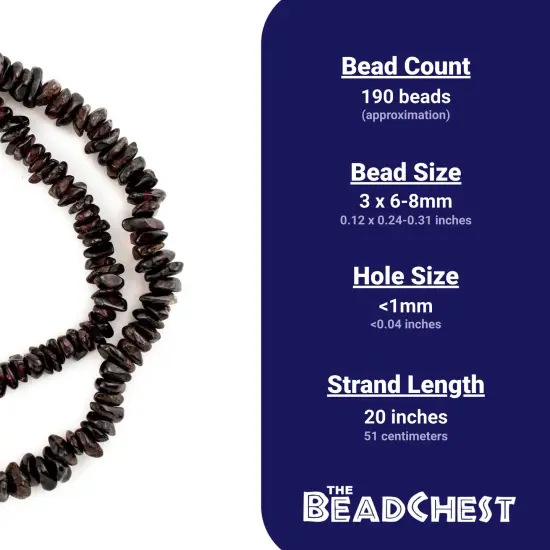 The Bead Chest Garnet Chip Beads (6-8mm) {4}