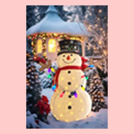 Christmas LED Snowman Decoration 200 Lights Weatherproof Durable 45 x 28 x 60 in {6}