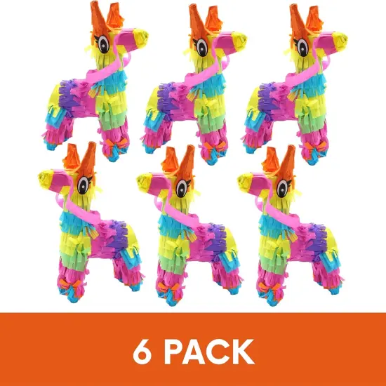 4E's Novelty 6 Pack Mini Pinatas - Mexican Pinata Decor, Donkey Pinata for Fiesta & Parties {3}