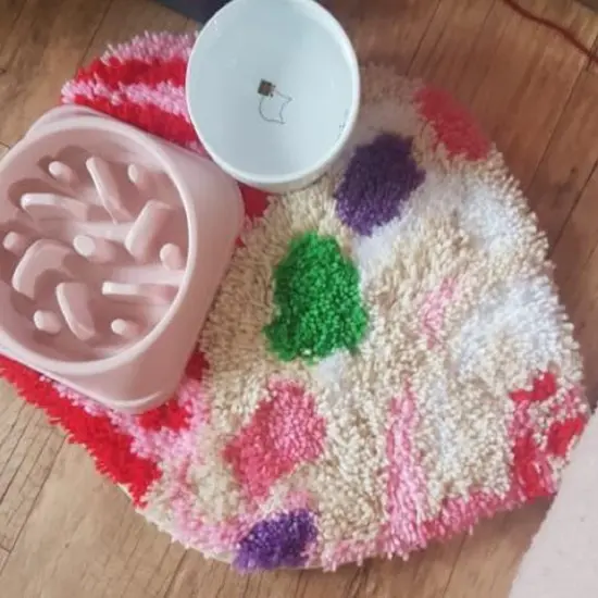 Latch Hook Kits Rug Fox Crochet Yarn Cushion Colour Pre-Printed Canvas Cover Rug Needlework DIY Hook and Latch Kit Christmas Home Decoration 30x30cm/12 X12inch {3}