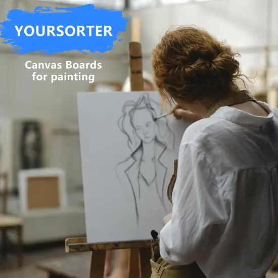 28 Pack 5x7 Inch Canvas Boards for Painting, Kids Art Novices Blank Painting Canvases, Gesso Primed Acid-Free 100% Cotton Canvas Panels for Acrylic Oil Watercolor Tempera Paint {2}