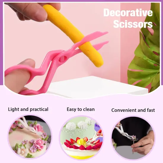 36Pcs Rose Gold Clay Extruder Gun Fondant Sugar Paste Extruder Clay Cake Sculpture Gun, Ball Stylus Dotting Tool with Plastic Scraper, Cake Decorating Supplies Modeling Tool {3}