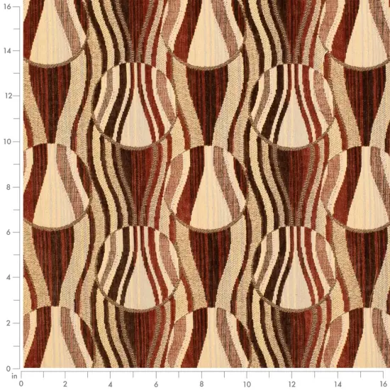 Sedona - RedBurgundy AbstractGeometric Upholstery Fabric 54 Inches" {2}