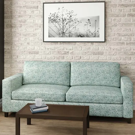 Capri - Aqua & Teal Abstract & Geometric,Floral Upholstery Fabric 54 Inches" {3}