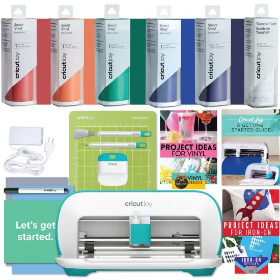 Cricut Joy Cutting Machine Rainbow Vinyl, Joy Starter Tool Set, and Transfer Tape Bundle {1}