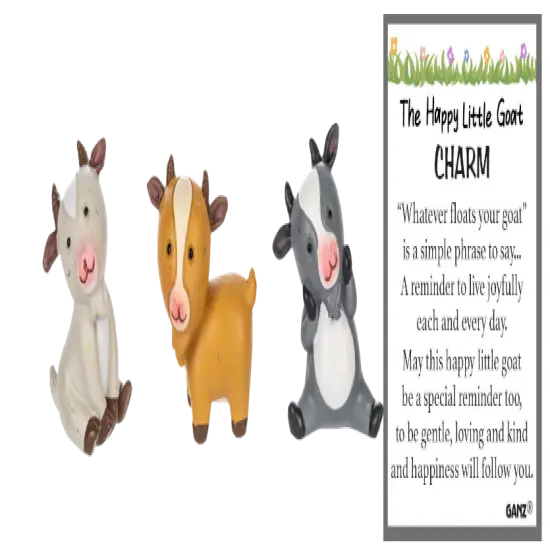 Happy Little Goat Pocket Charm - Brown {1}
